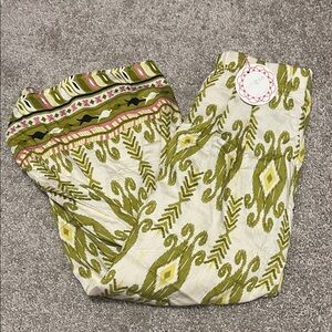 NWT Ikat Pleated Wide Leg Pants